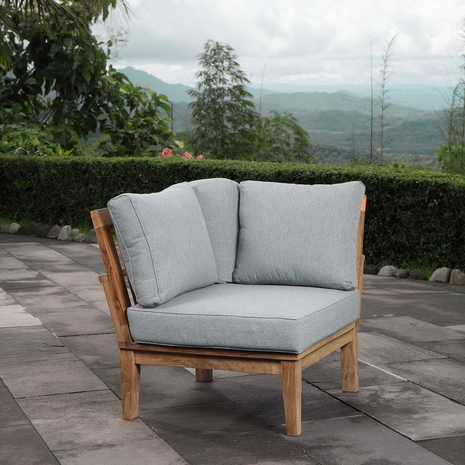 Marina Outdoor Patio Teak Corner Sofa by Modway