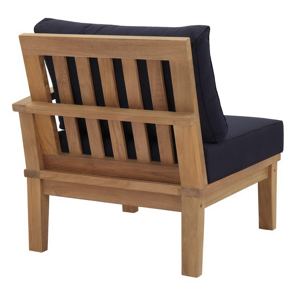 Marina Outdoor Patio Teak Right-Facing Sofa by Modway