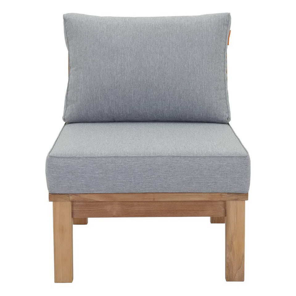 Marina Armless Outdoor Patio Teak Sofa by Modway