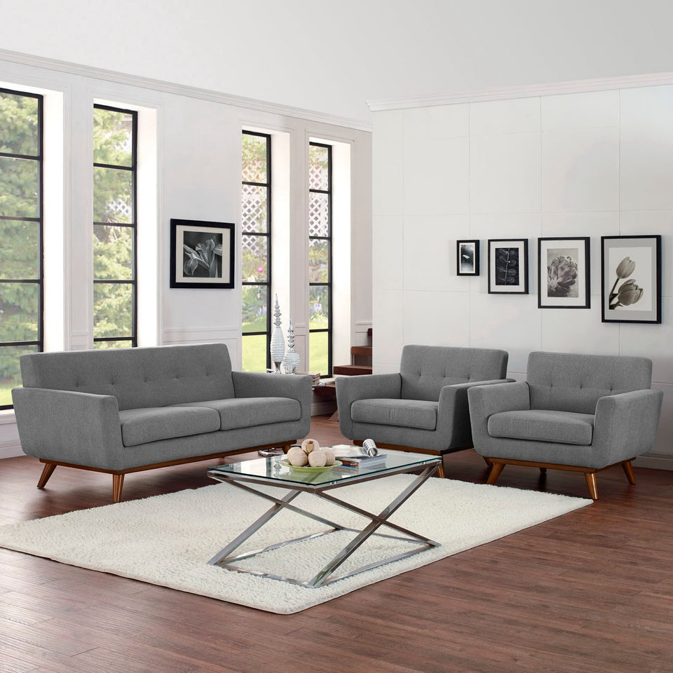 Engage Armchairs and Loveseat Set of 3 by Modway