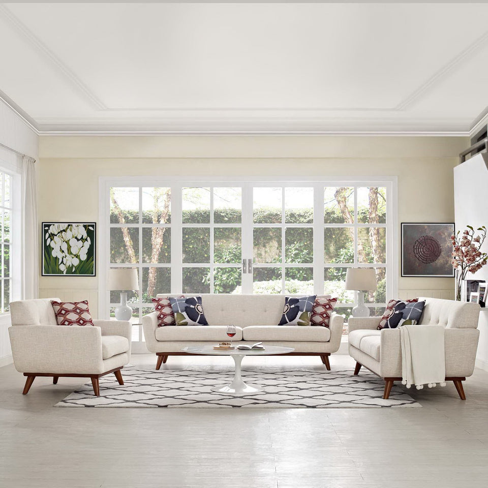 Engage Sofa Loveseat and Armchair Set of 3 by Modway