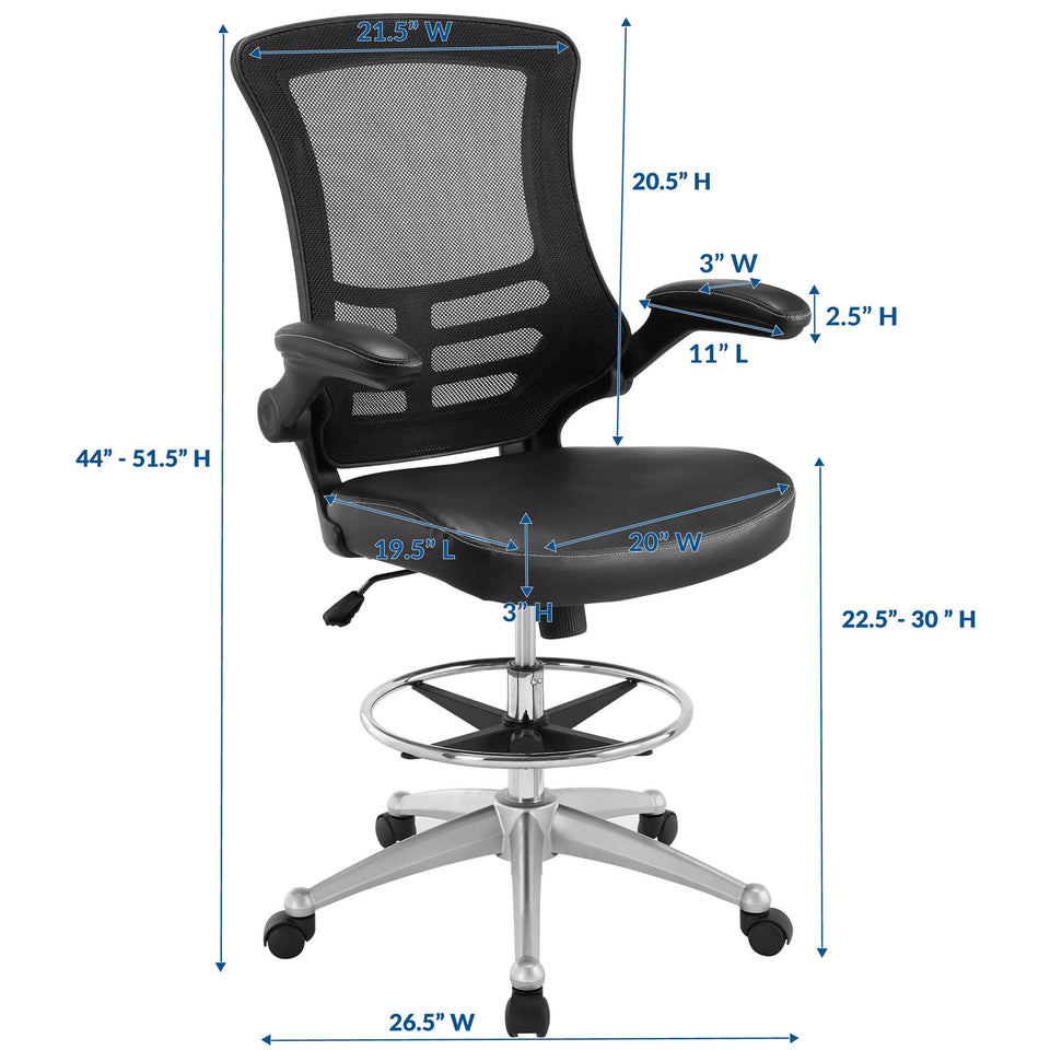 Attainment Vinyl Drafting Chair by Modway