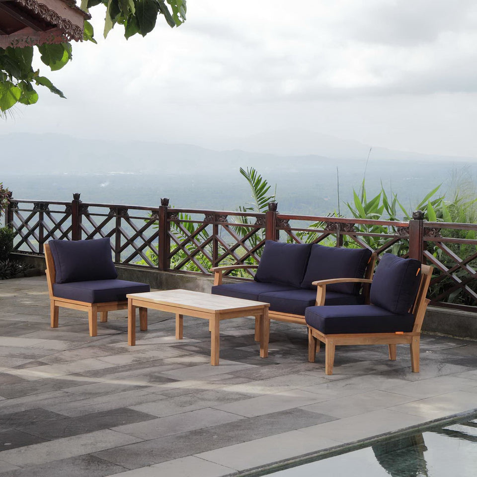 Marina 5 Piece Outdoor Patio Teak Set by Modway