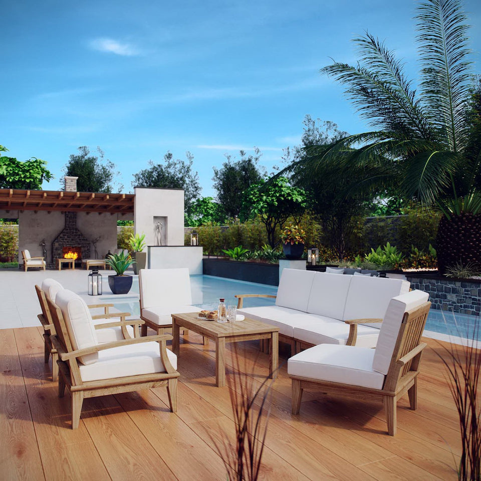 Marina 8 Piece Outdoor Patio Teak Set by Modway