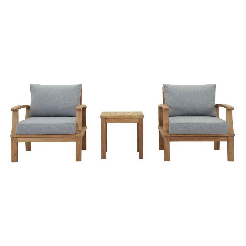 Marina 3 Piece Outdoor Patio Teak Set by Modway
