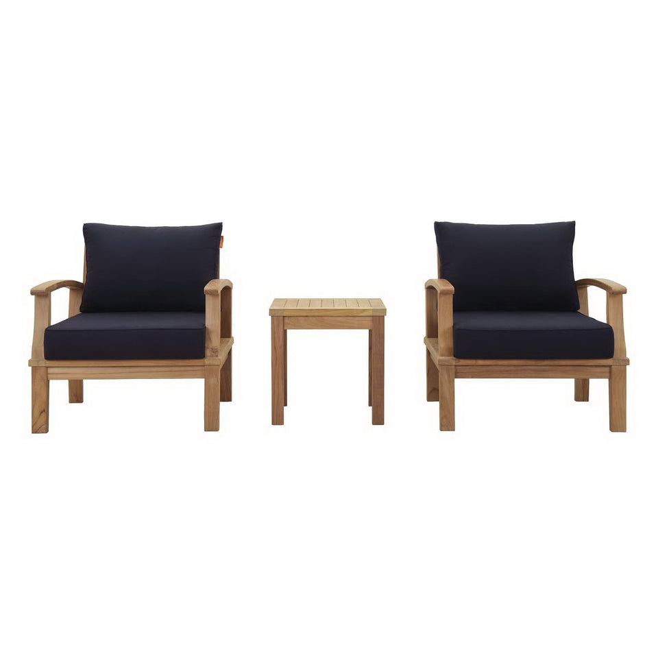 Marina 3 Piece Outdoor Patio Teak Set by Modway