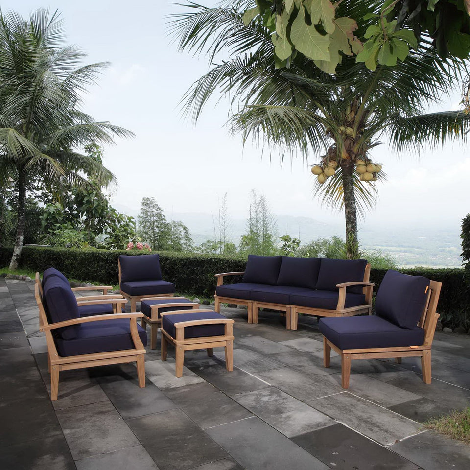 Marina 9 Piece Outdoor Patio Teak Set by Modway