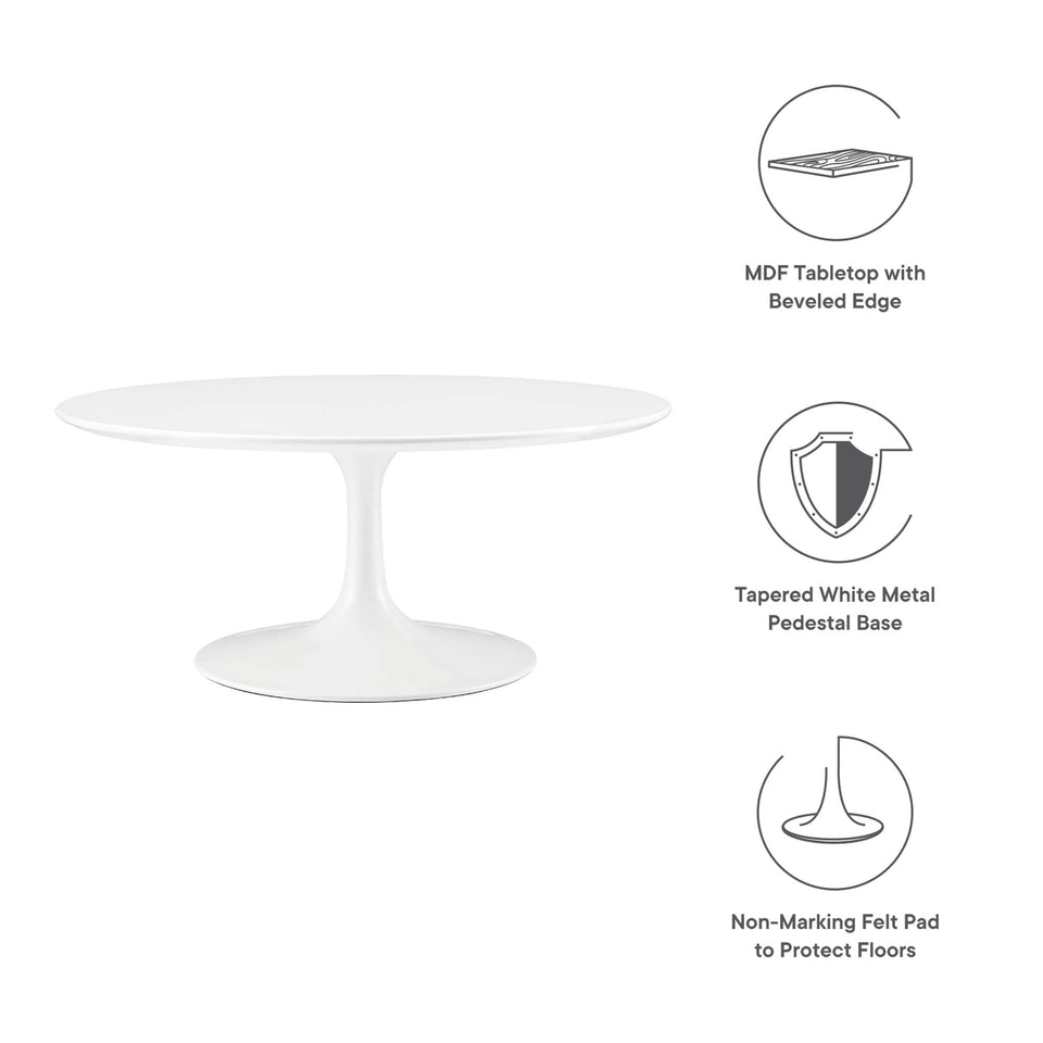 Lippa Round Wood Coffee Table by Modway