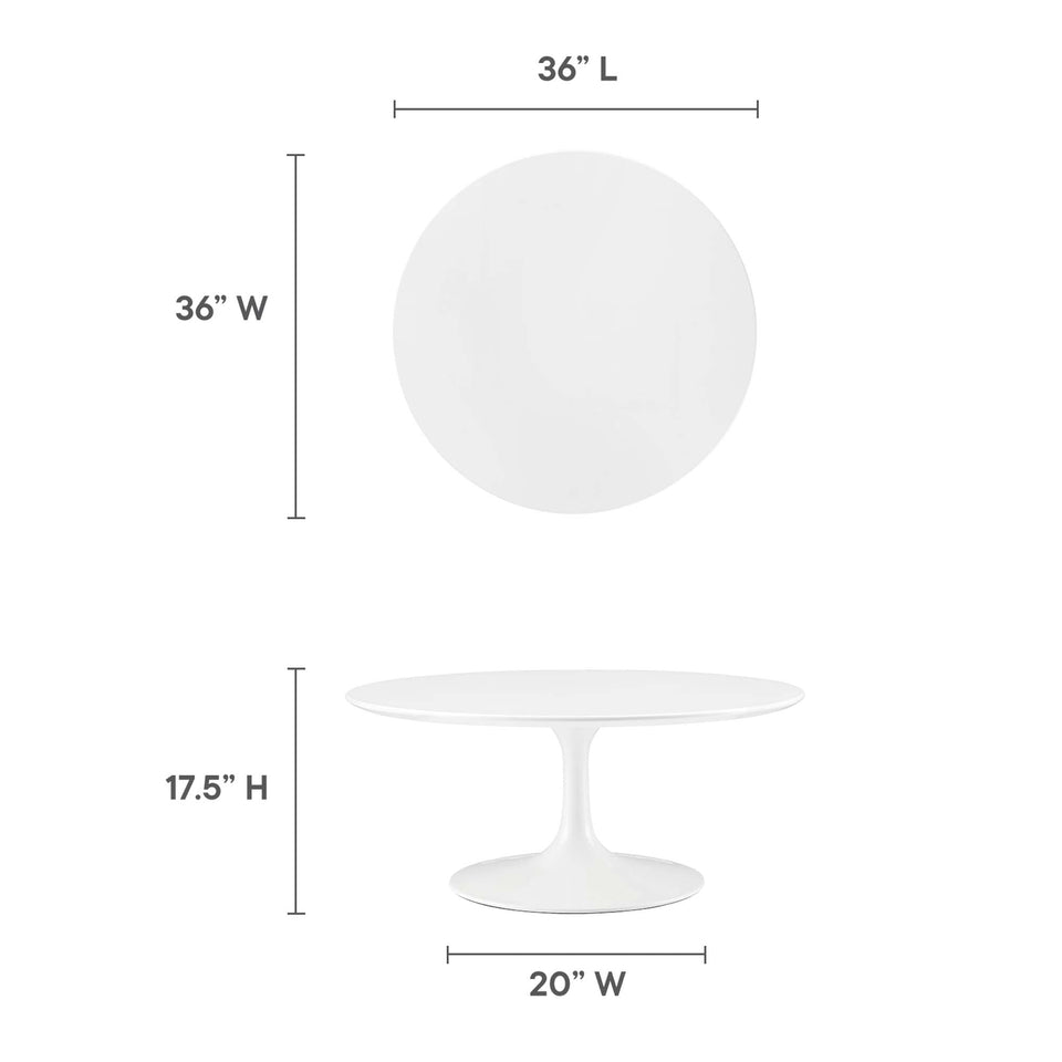 Lippa Round Wood Coffee Table by Modway