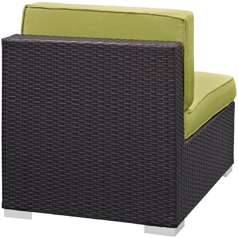 Gather Outdoor Patio Armless Chair Set of 2 by Modway