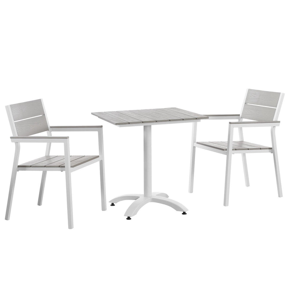 Maine 3 Piece Outdoor Patio Dining Set by Modway