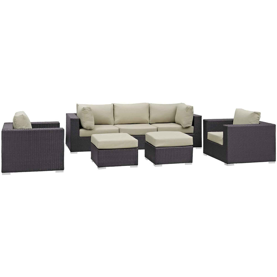 Gather 7 Piece Outdoor Patio Sectional Set
