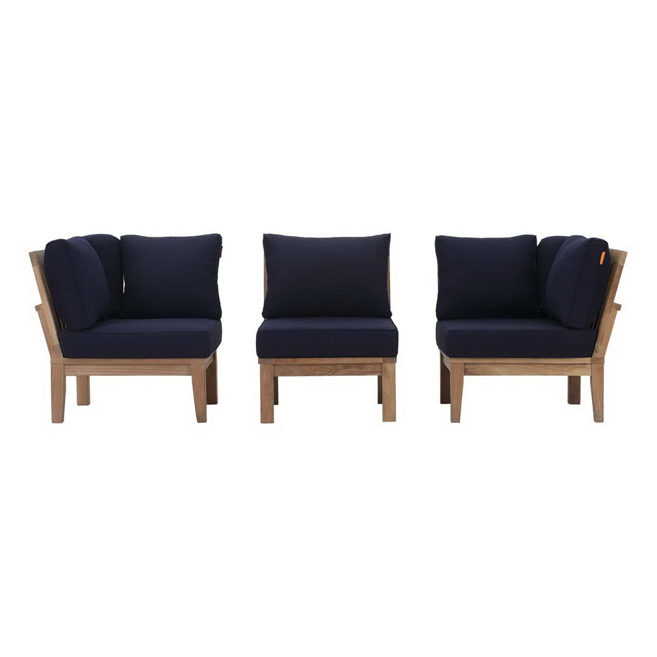 Marina 3 Piece Outdoor Patio Teak Set by Modway