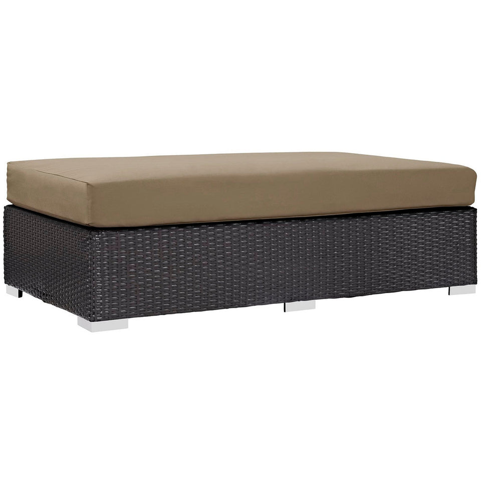 Convene Outdoor Fabric Rectangle Ottoman by Modway