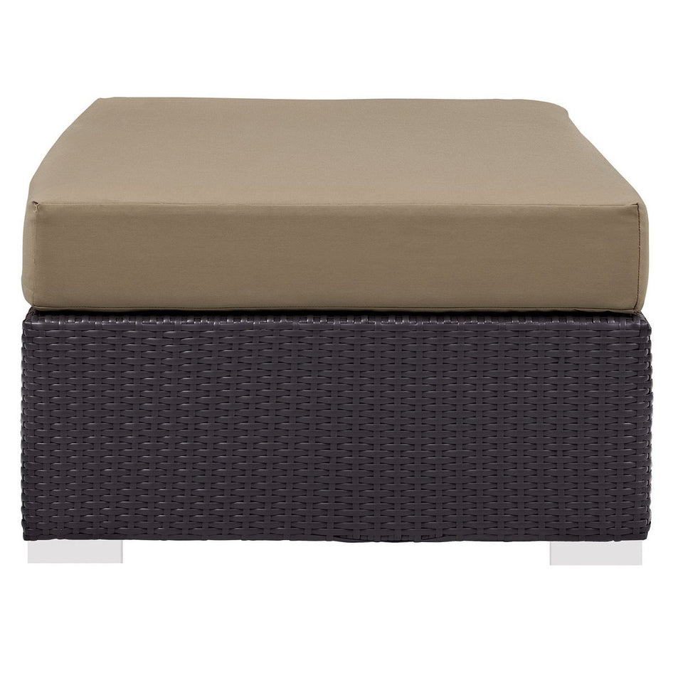 Convene Outdoor Fabric Rectangle Ottoman by Modway