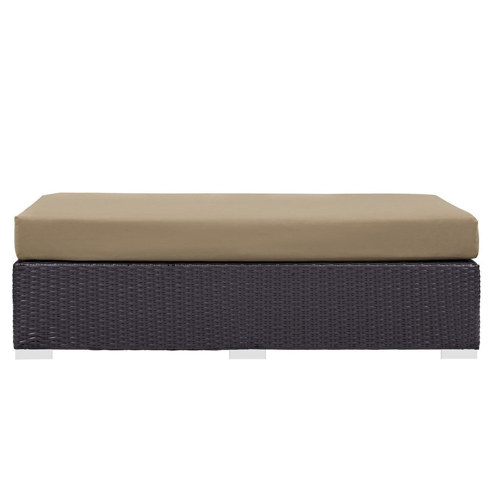 Convene Outdoor Fabric Rectangle Ottoman by Modway