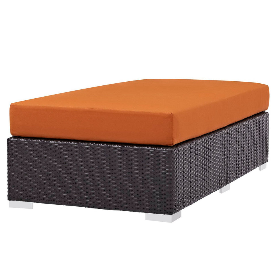 Convene Outdoor Fabric Rectangle Ottoman by Modway