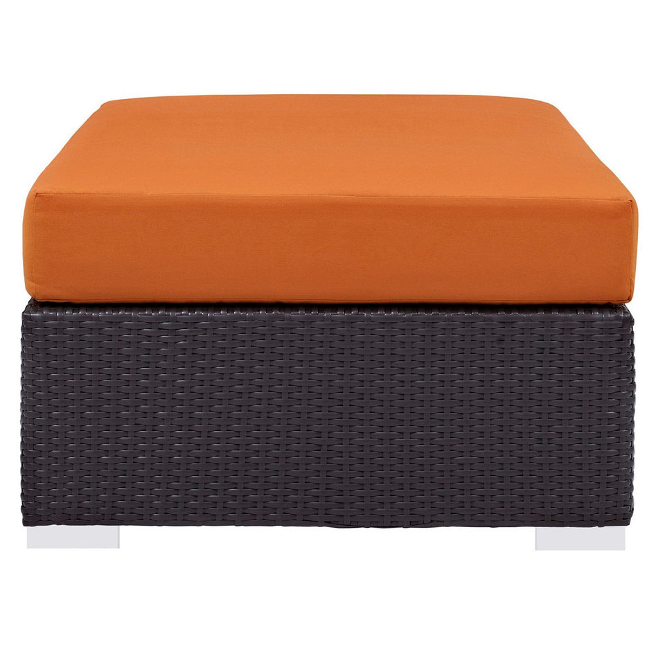 Convene Outdoor Fabric Rectangle Ottoman by Modway