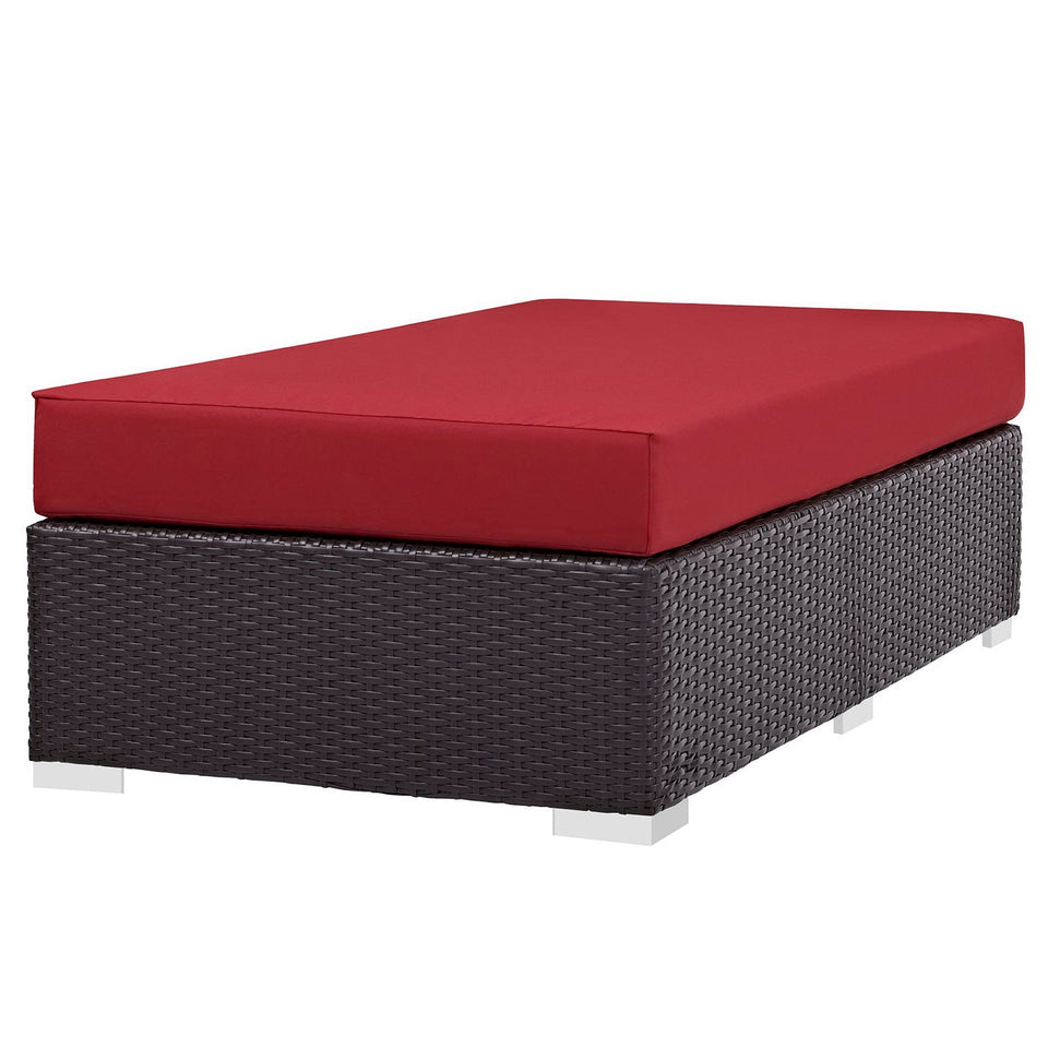 Convene Outdoor Fabric Rectangle Ottoman by Modway