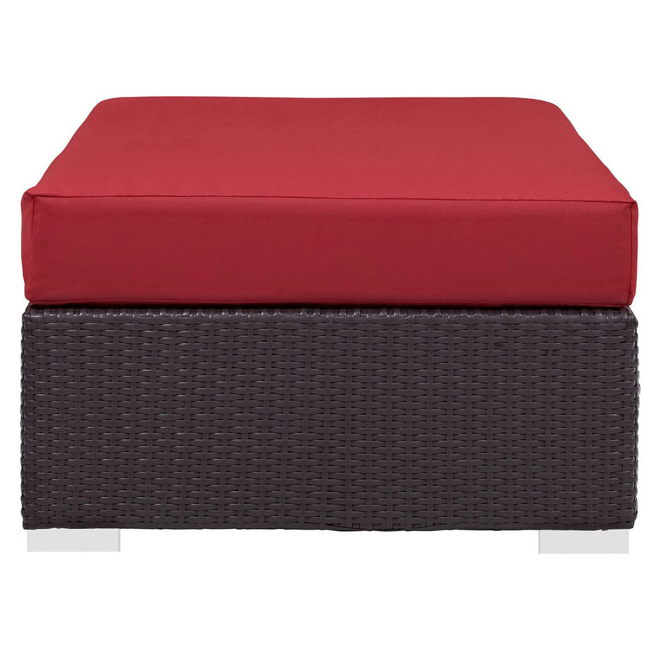Convene Outdoor Fabric Rectangle Ottoman by Modway