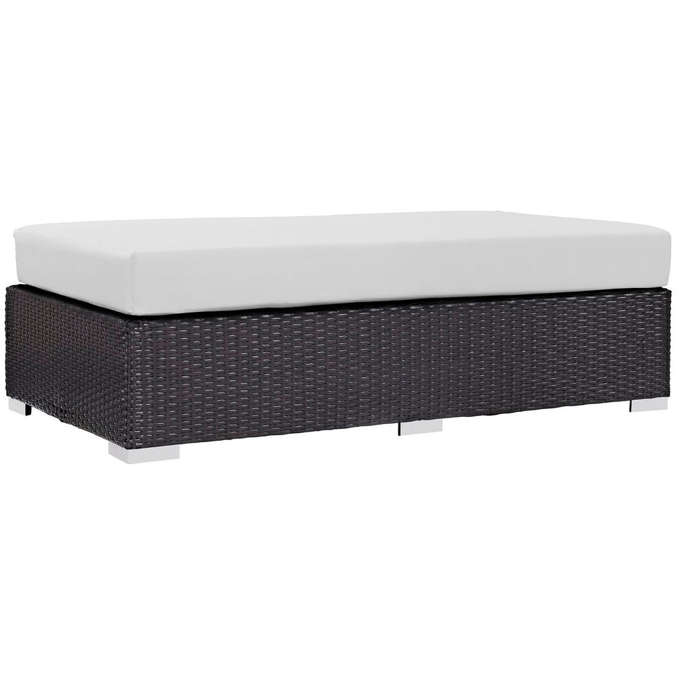 Convene Outdoor Fabric Rectangle Ottoman by Modway