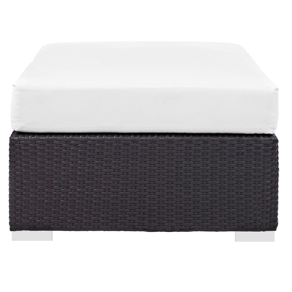 Convene Outdoor Fabric Rectangle Ottoman by Modway