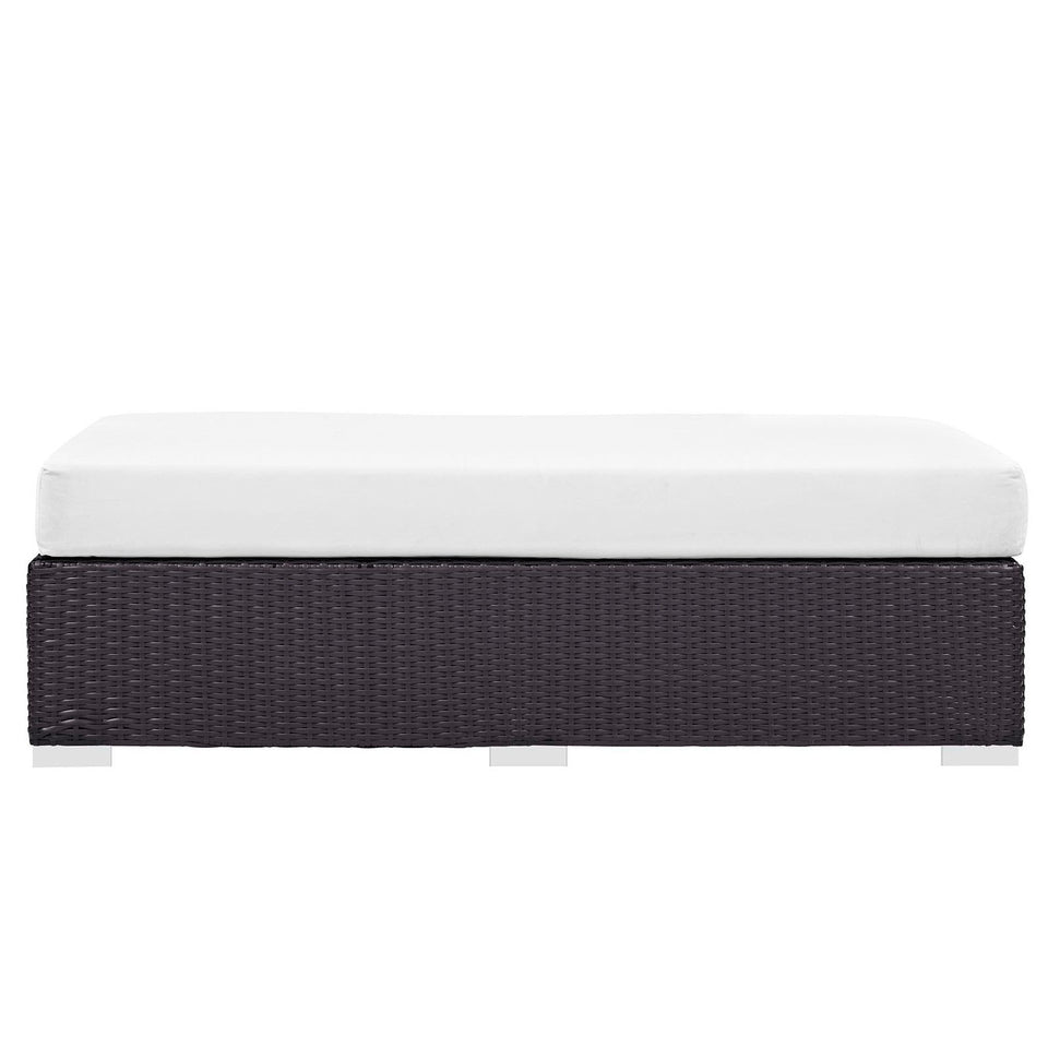 Convene Outdoor Fabric Rectangle Ottoman by Modway