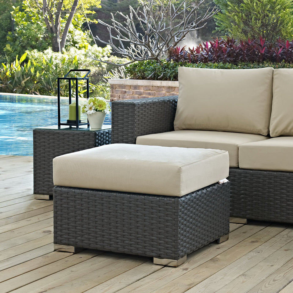 Sojourn Outdoor Patio SunbrellaÂ® Ottoman by Modway