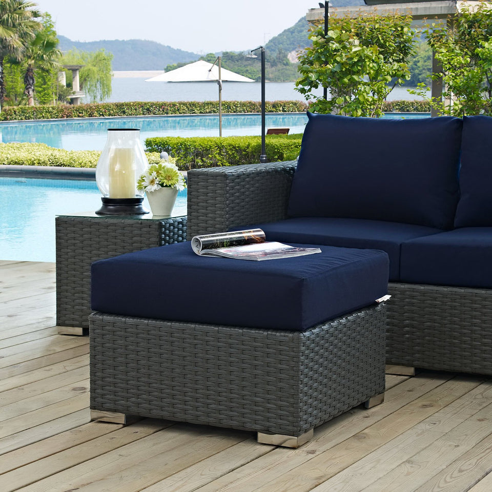 Sojourn Outdoor Patio SunbrellaÂ® Ottoman by Modway