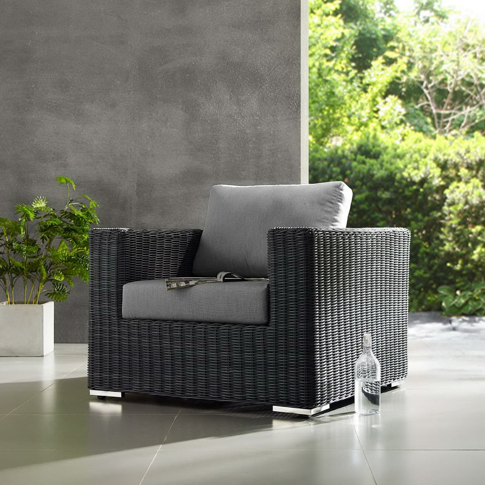 Summon Outdoor Patio Fabric SunbrellaÂ® Armchair by Modway