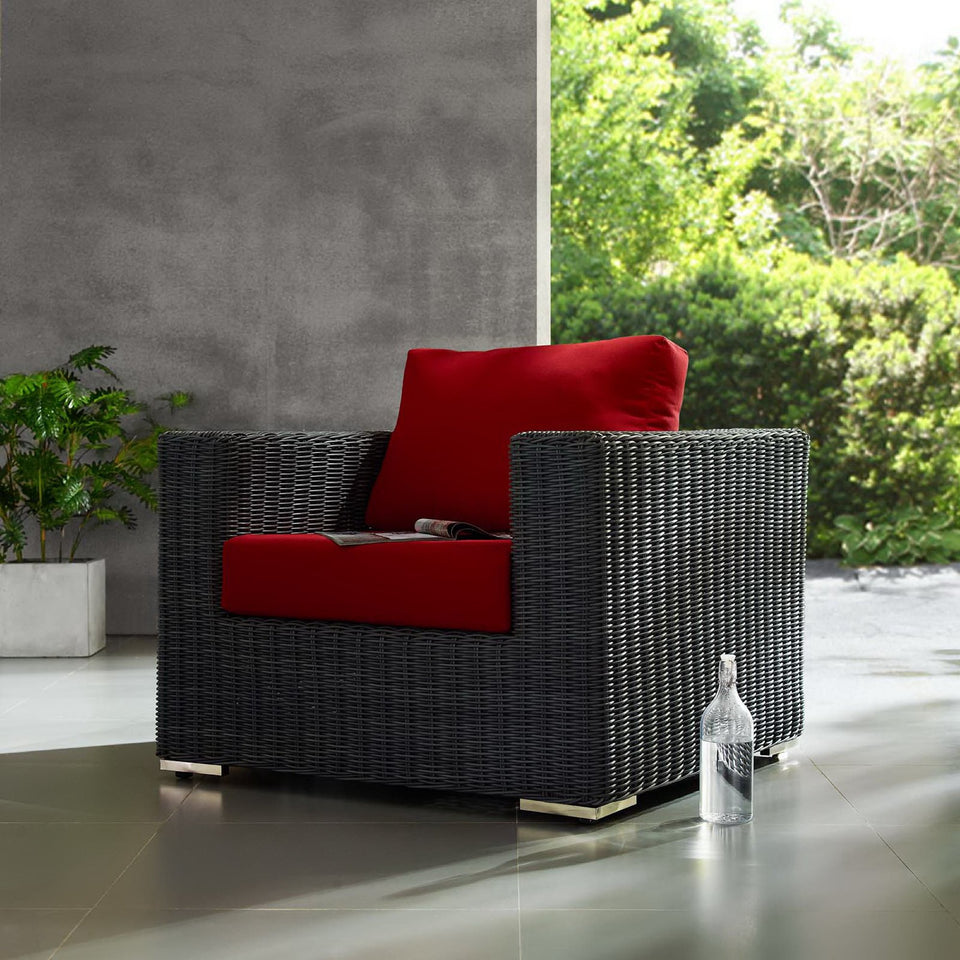 Summon Outdoor Patio Fabric SunbrellaÂ® Armchair by Modway