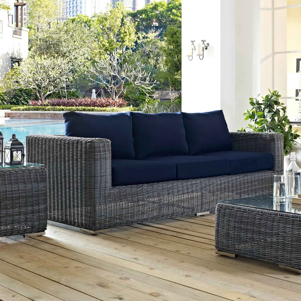 Summon Outdoor Patio SunbrellaÂ® Sofa by Modway