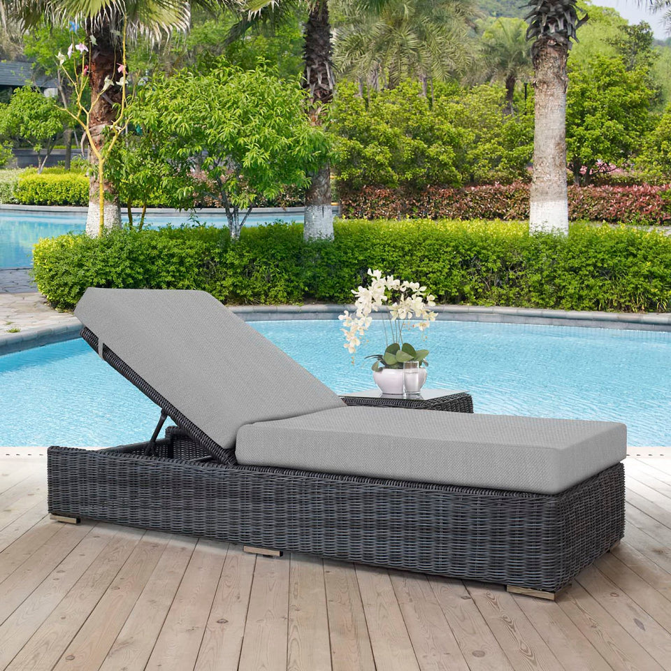 Summon Outdoor Patio Sunbrella® Chaise Lounge by Modway