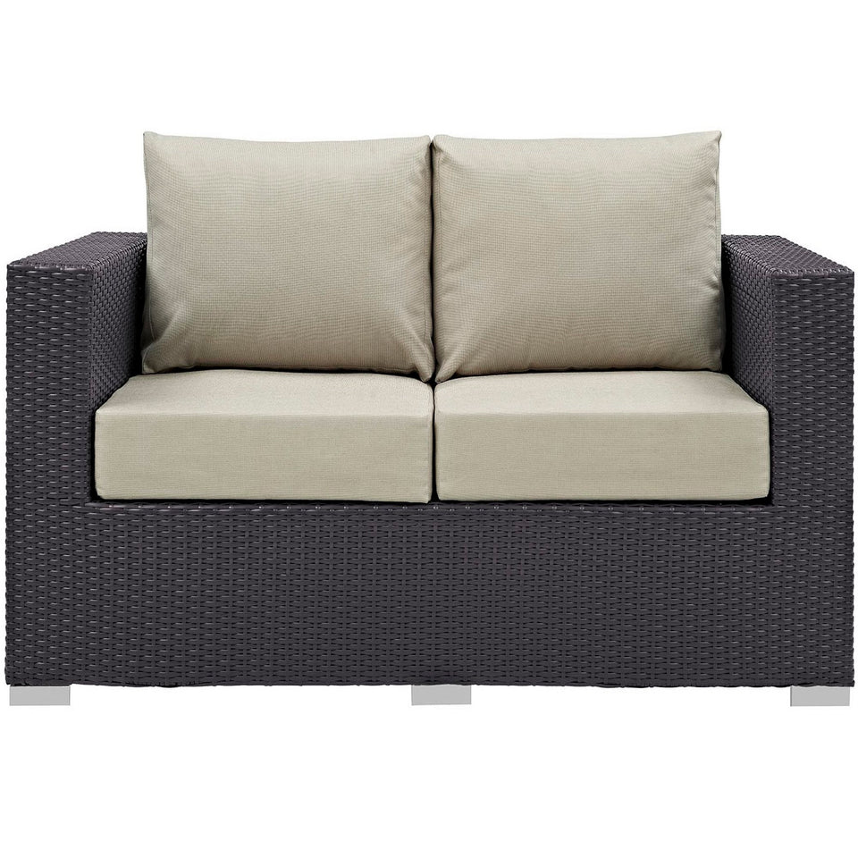 Convene 4 Piece Set Outdoor Patio with Fire Pit by Modway