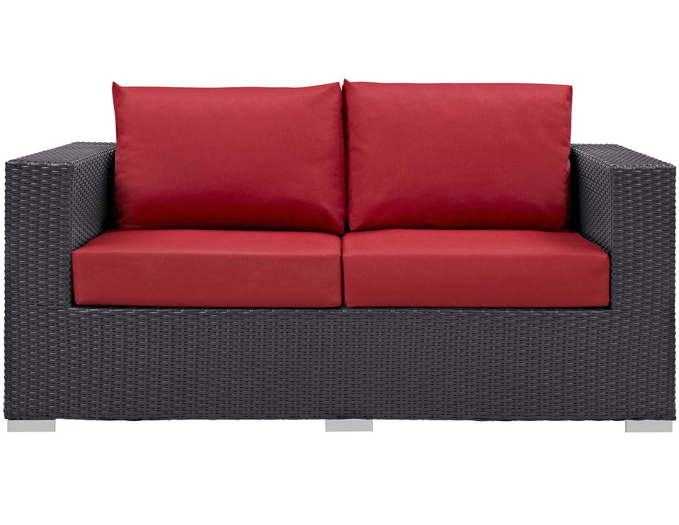 Convene 4 Piece Set Outdoor Patio with Fire Pit by Modway