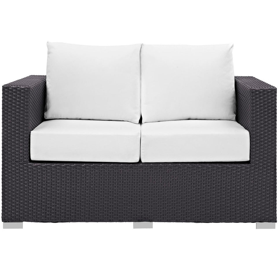 Convene 4 Piece Set Outdoor Patio with Fire Pit by Modway