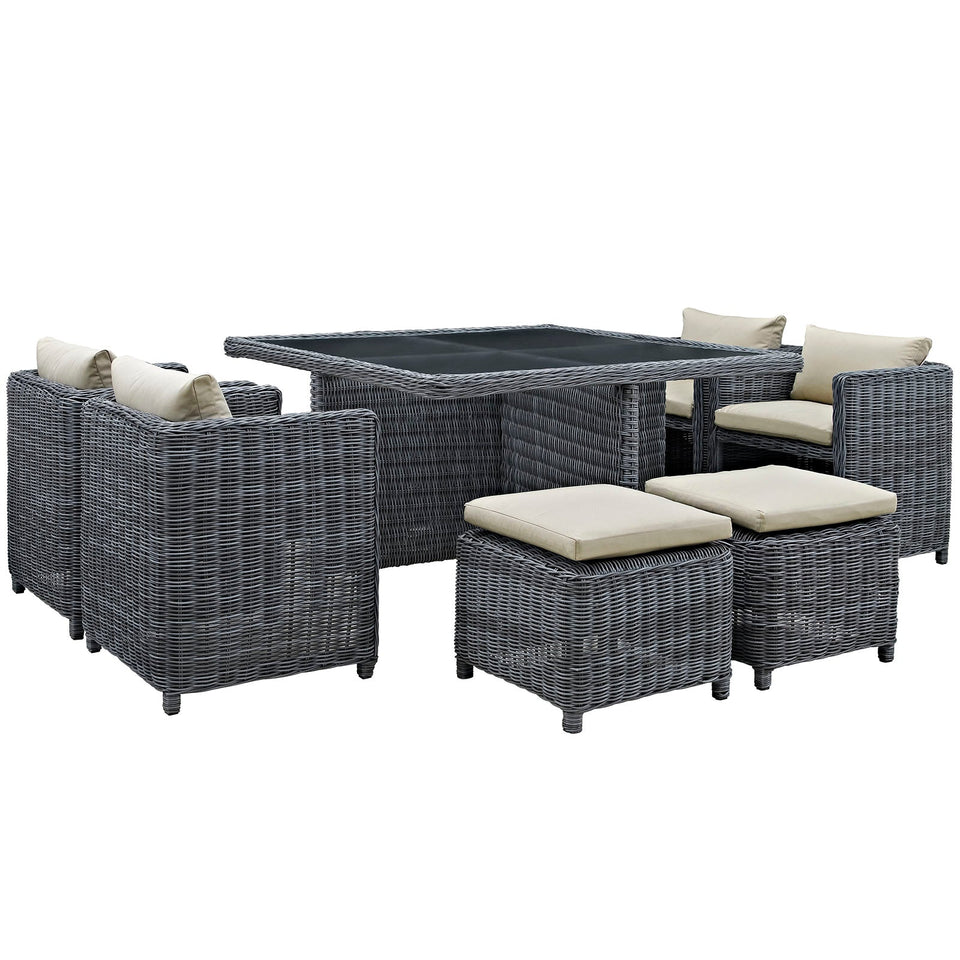 Summon 9 Piece Outdoor Patio Sunbrella® Dining Set by Modway