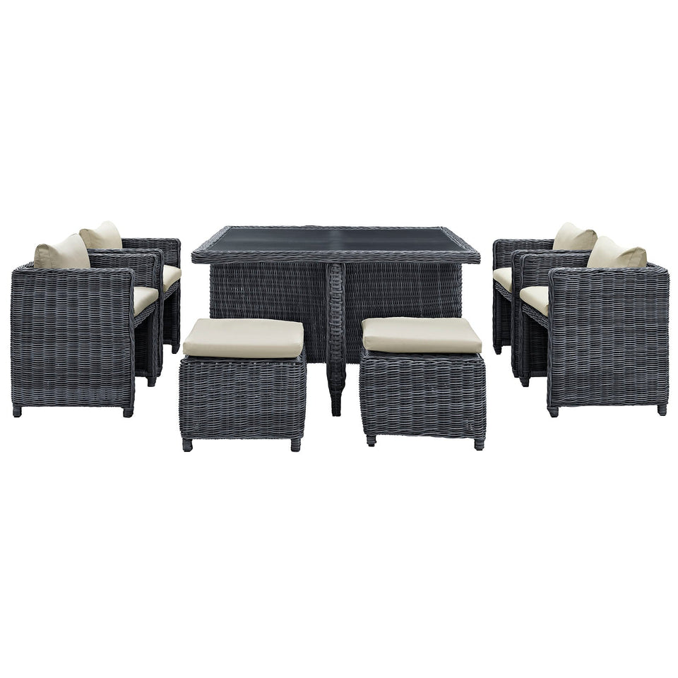 Summon 9 Piece Outdoor Patio Sunbrella® Dining Set by Modway