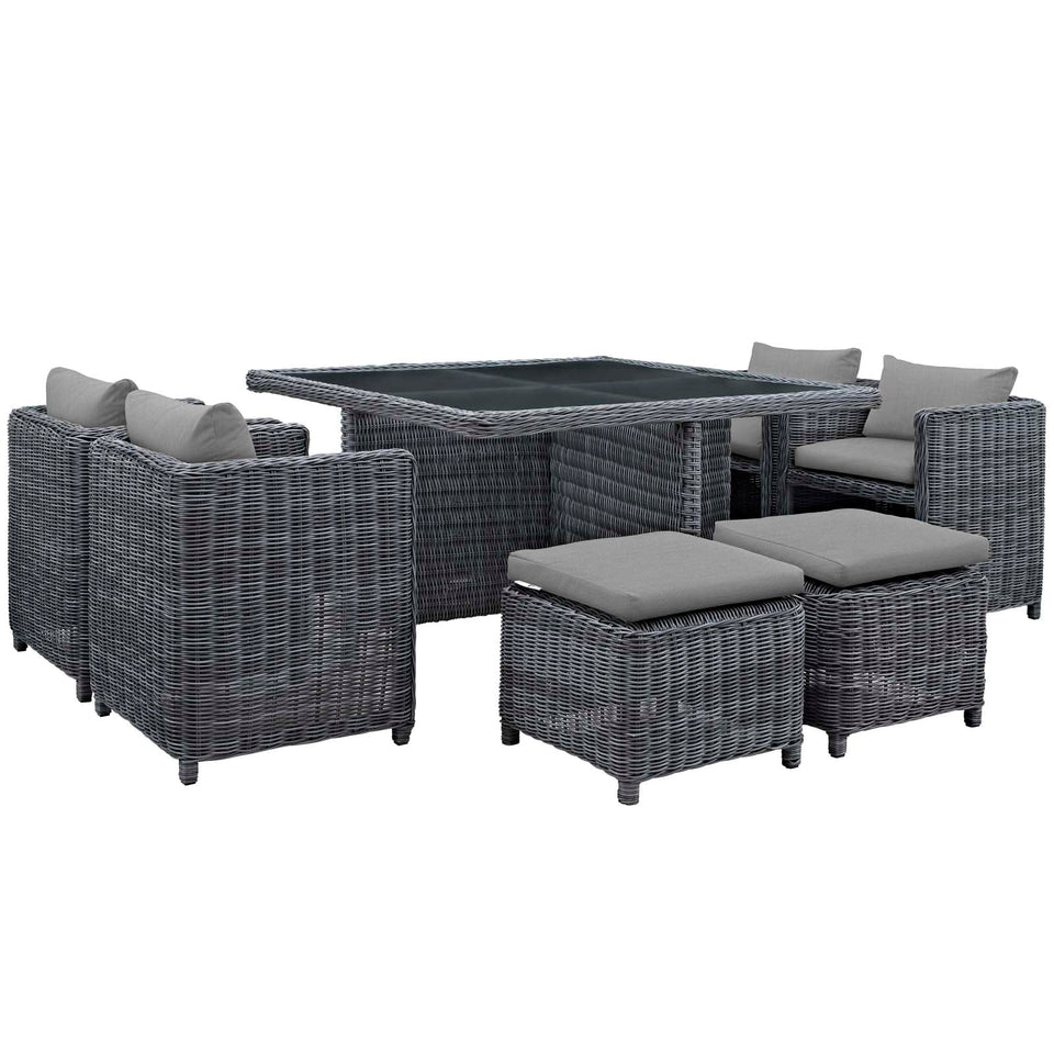 Summon 9 Piece Outdoor Patio Sunbrella® Dining Set by Modway