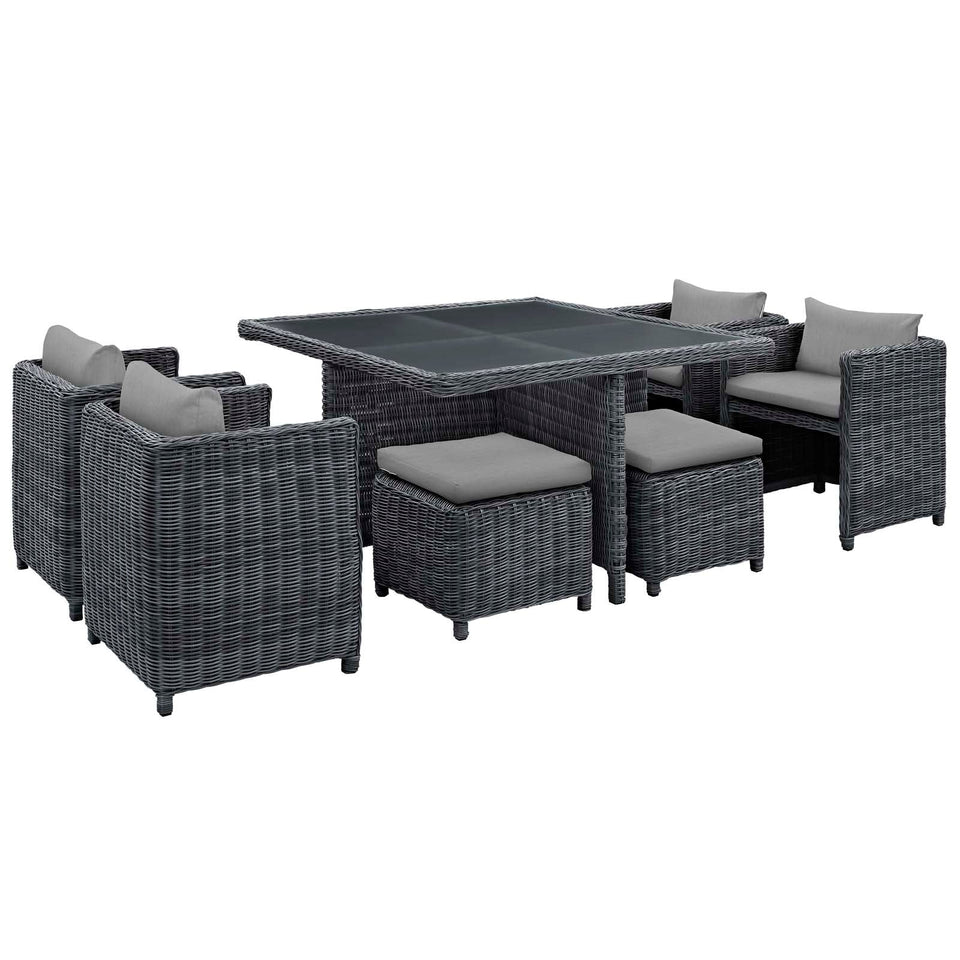 Summon 9 Piece Outdoor Patio Sunbrella® Dining Set by Modway
