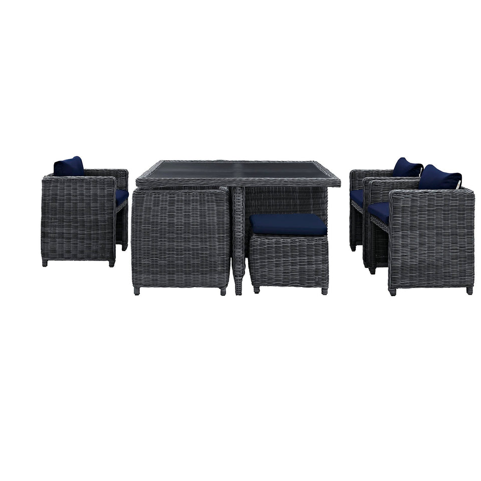Summon 9 Piece Outdoor Patio Sunbrella® Dining Set by Modway