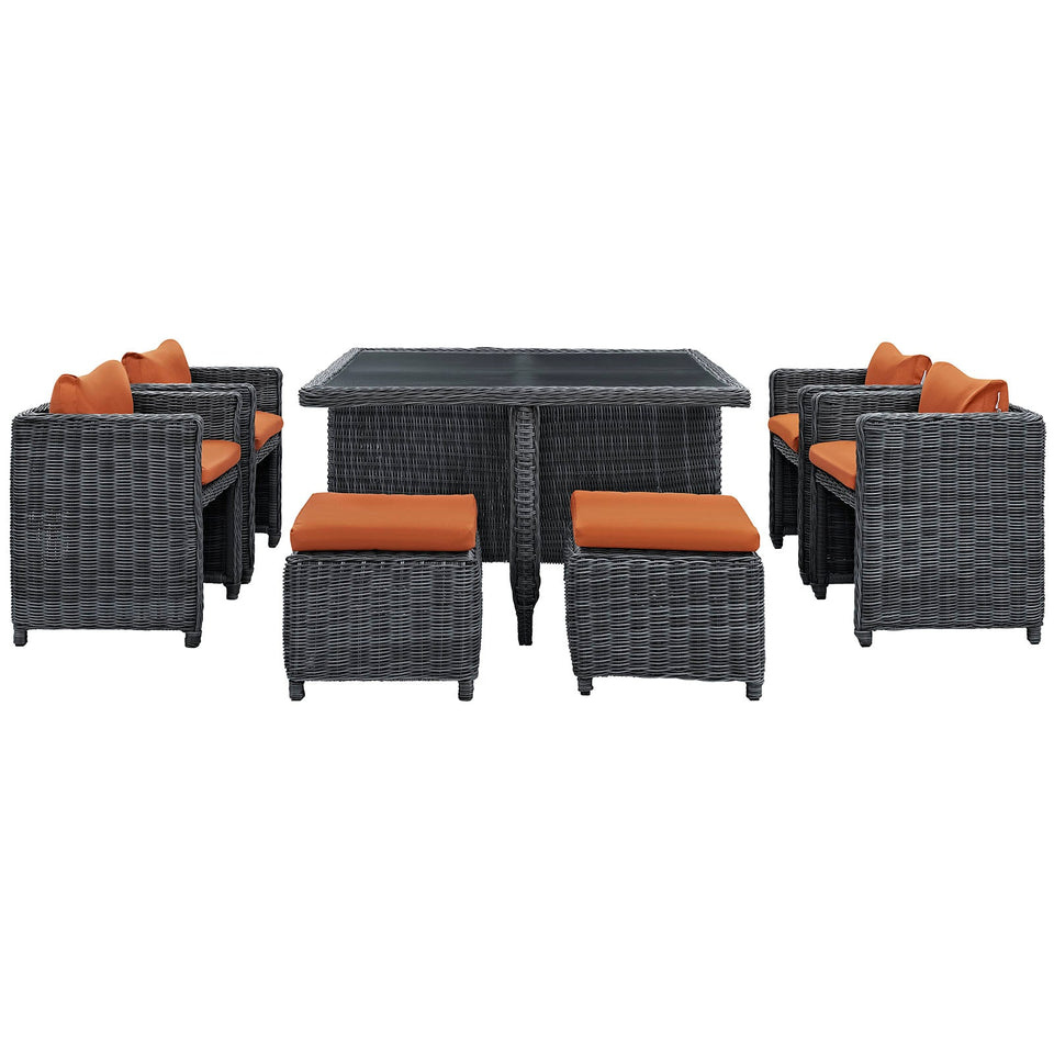 Summon 9 Piece Outdoor Patio Sunbrella® Dining Set by Modway