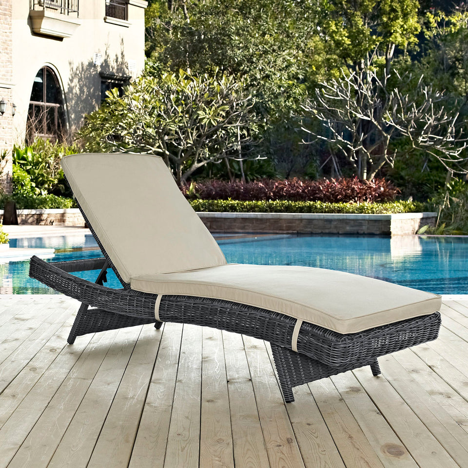 Summon Outdoor Patio Sunbrella® Chaise by Modway