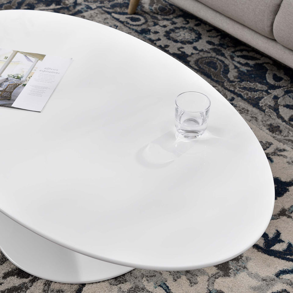 Lippa 48" Oval-Shaped Wood Coffee Table by Modway