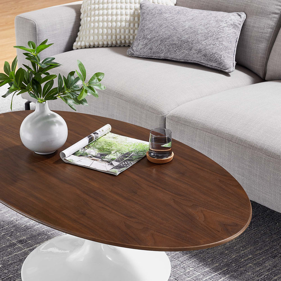Lippa 48" Oval Wood Coffee Table by Modway