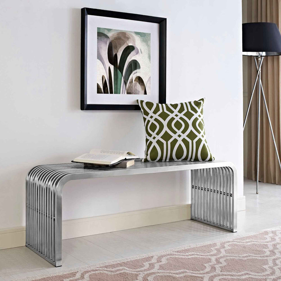 Pipe 47" Stainless Steel Bench