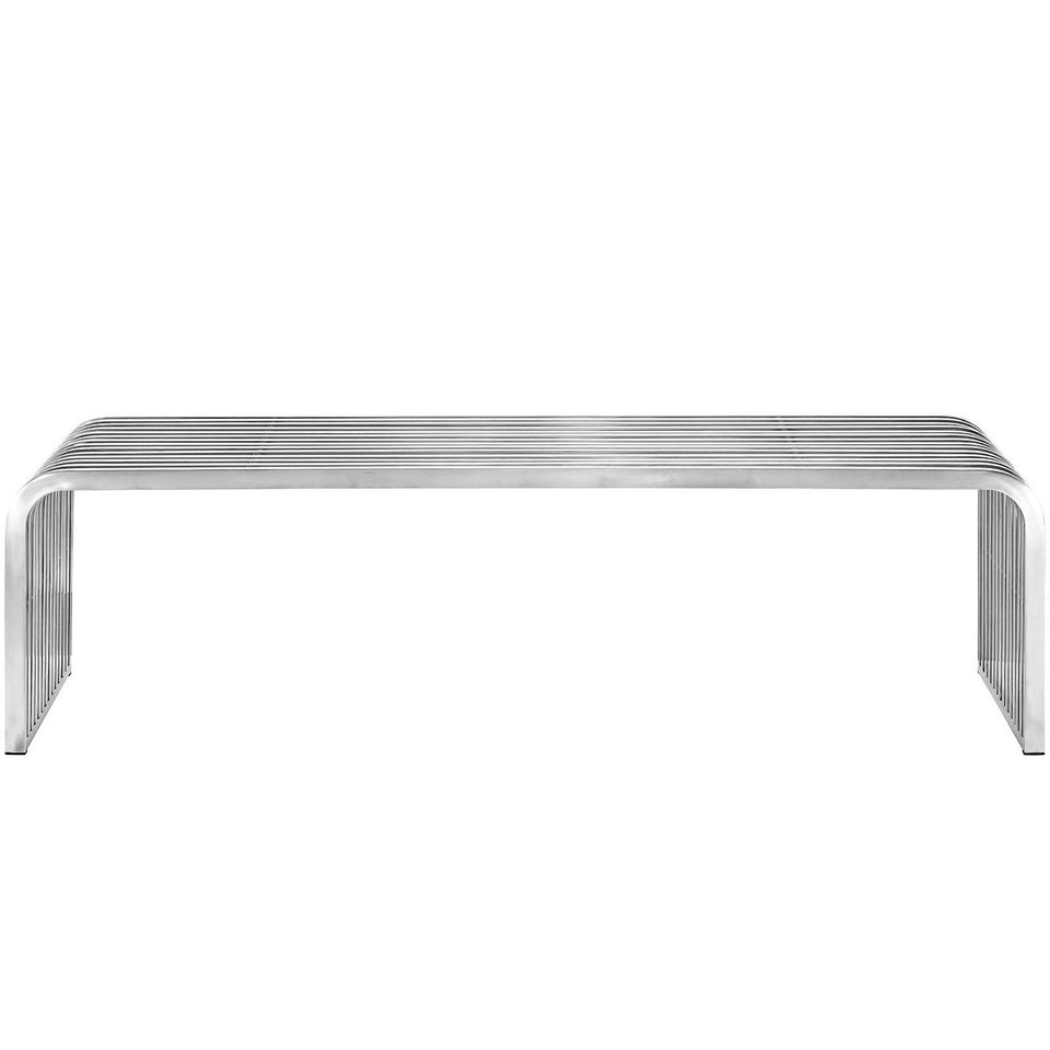 Pipe 60" Stainless Steel Bench by Modway