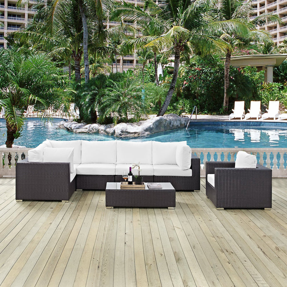 Convene 7 Piece Outdoor Patio Sectional Set by Modway