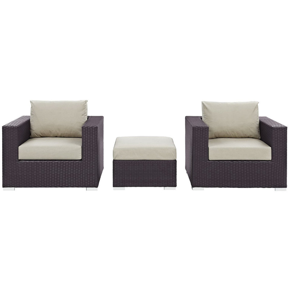 Convene 3 Piece Outdoor Patio Sofa Set by Modway
