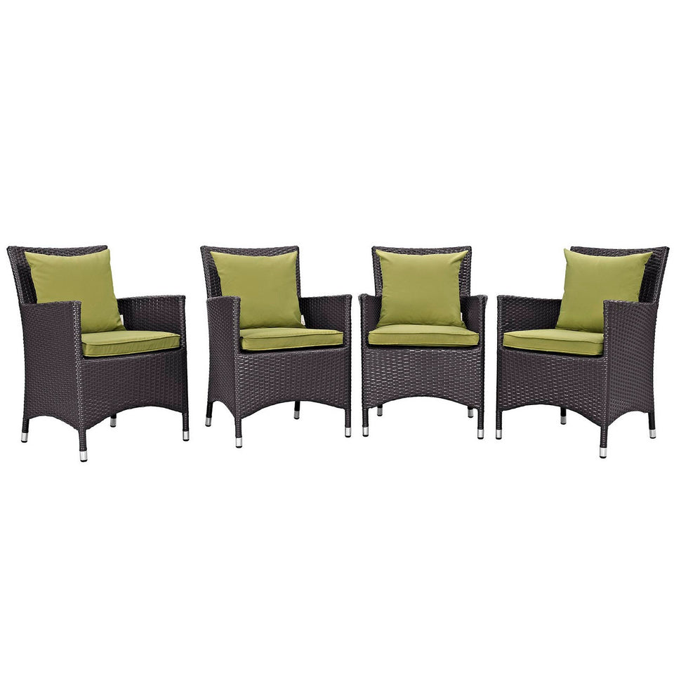 Convene 4 Piece Outdoor Dining Set by Modway